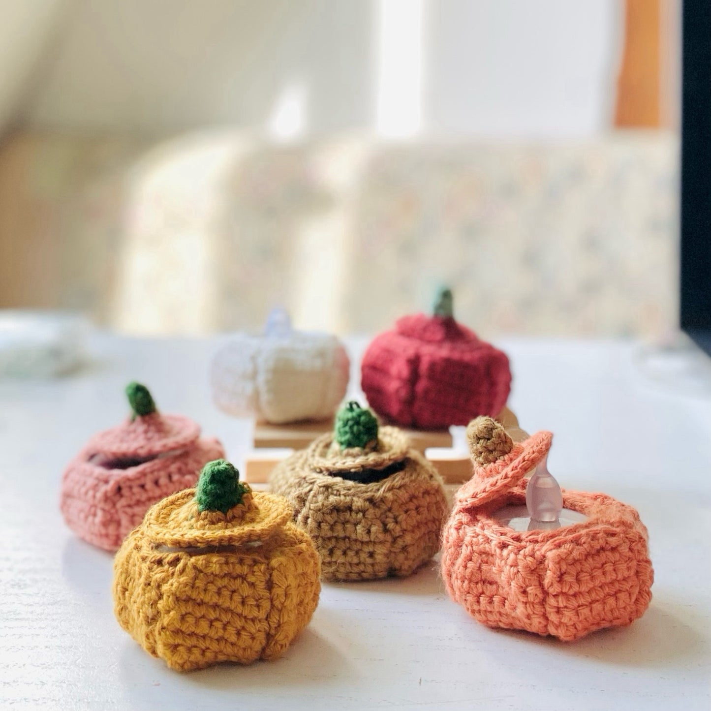 Les Bons Enfants Paris – Crochet Pumpkin LED Light - Restock coming soon with new shades to collect.