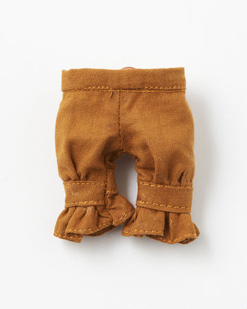 Flared Hem Cotton Pantalon – Brown
