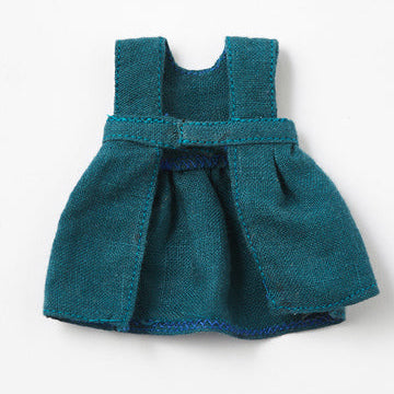 Simple Natural Blue French Linen Apron Dress